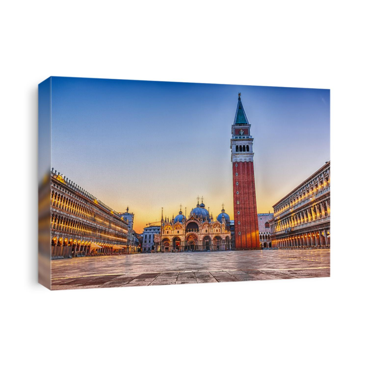 Venetian Square Piazza San Marco, evening view