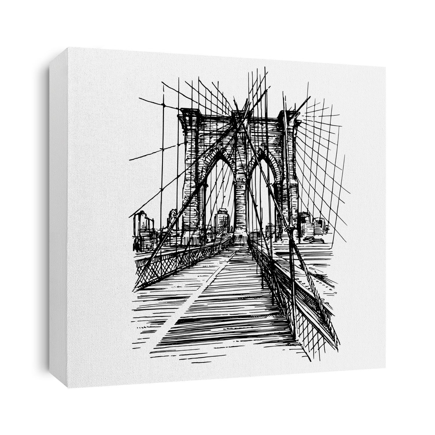 Brooklyn Bridge in New York City.