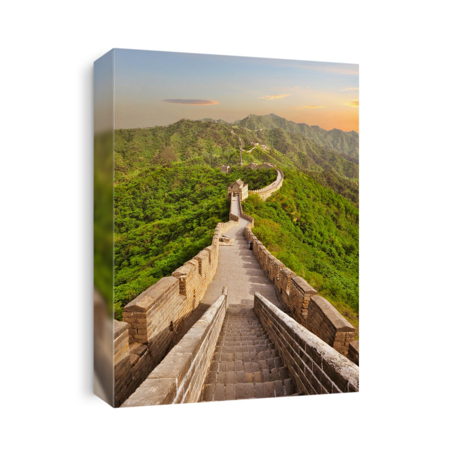 Great Wall of China during the onset of dusk