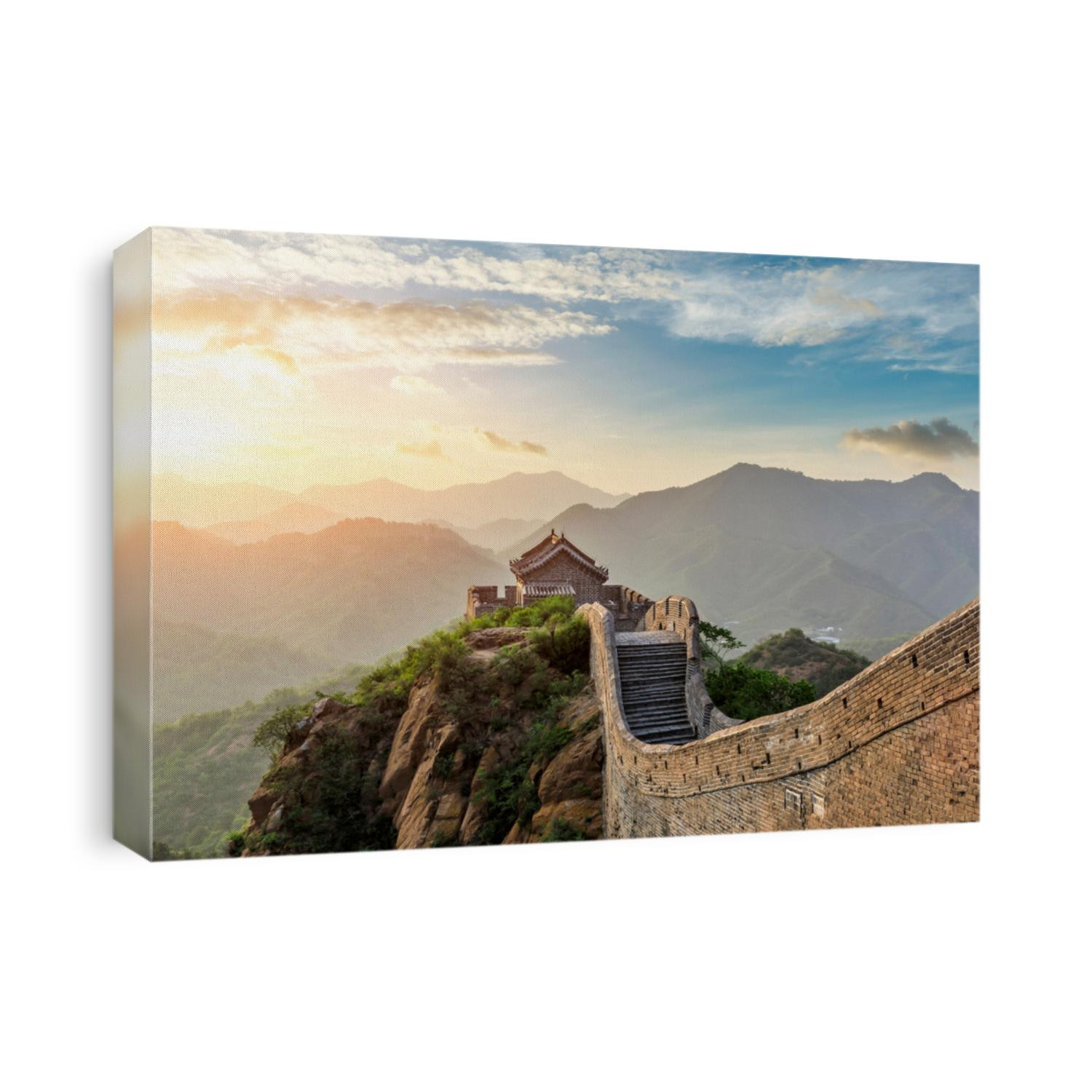 The Great Wall of China at sunset
