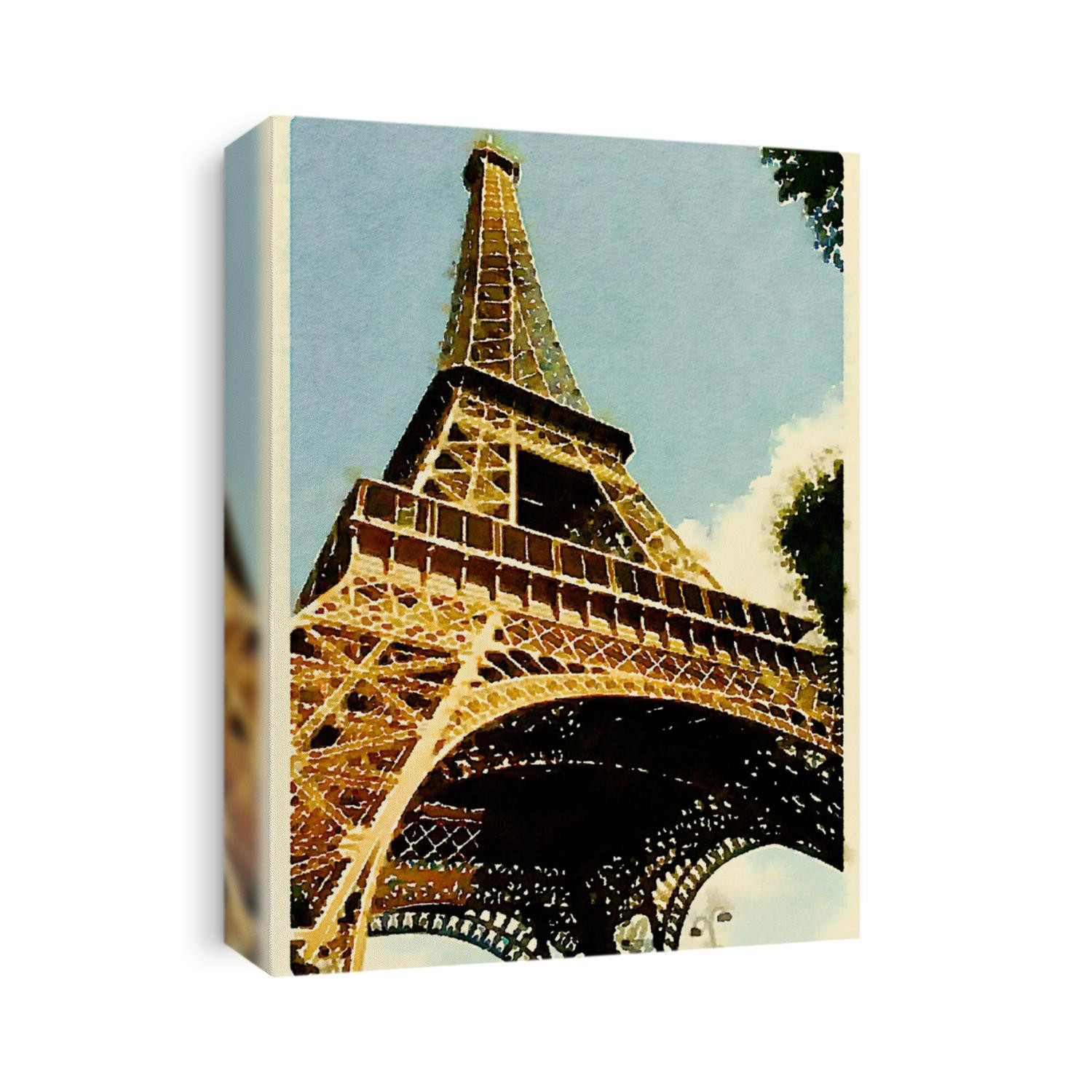 water color illustration eiffel tower paris