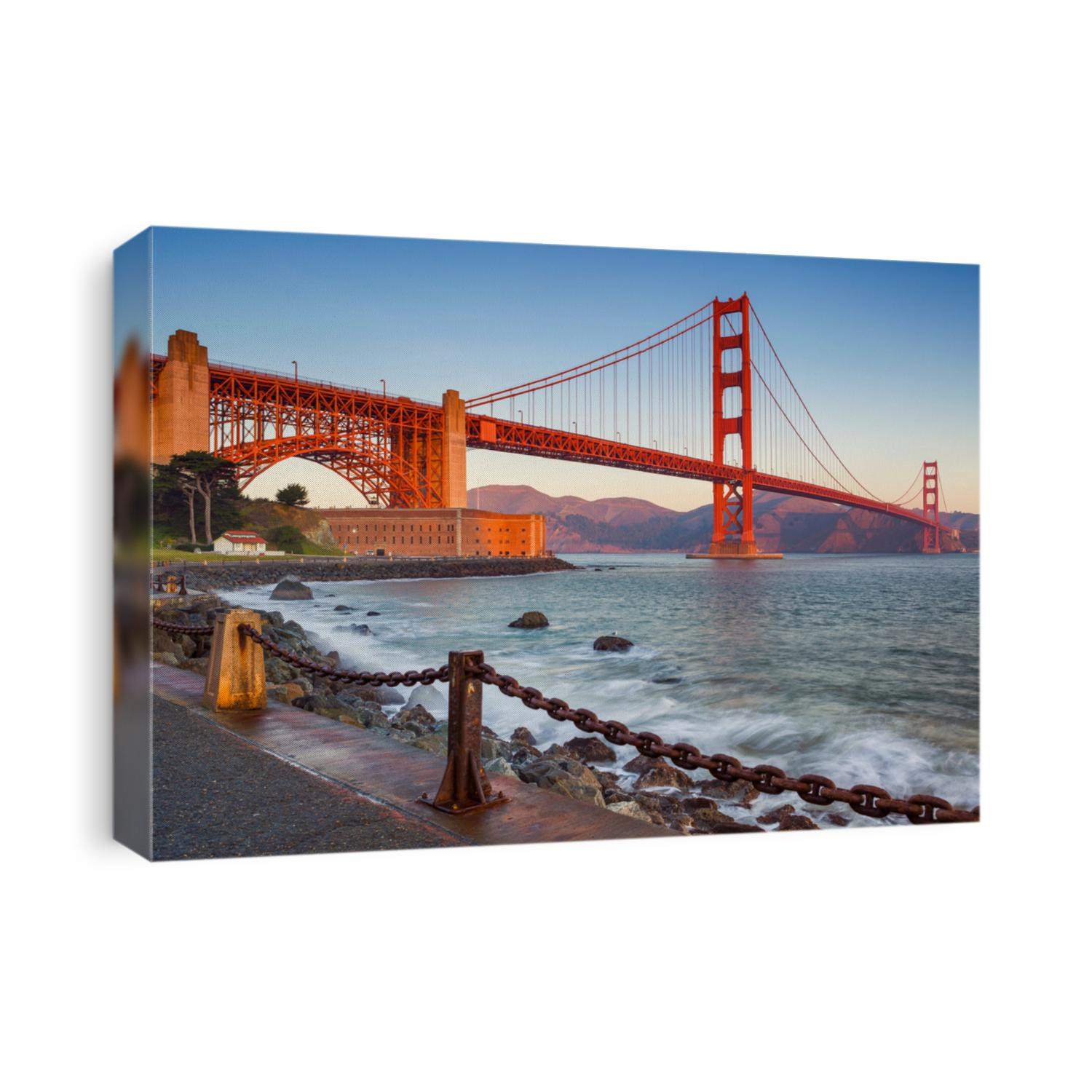 San Francisco .Image of Golden Gate Bridge in San Francisco, California during sunrise.