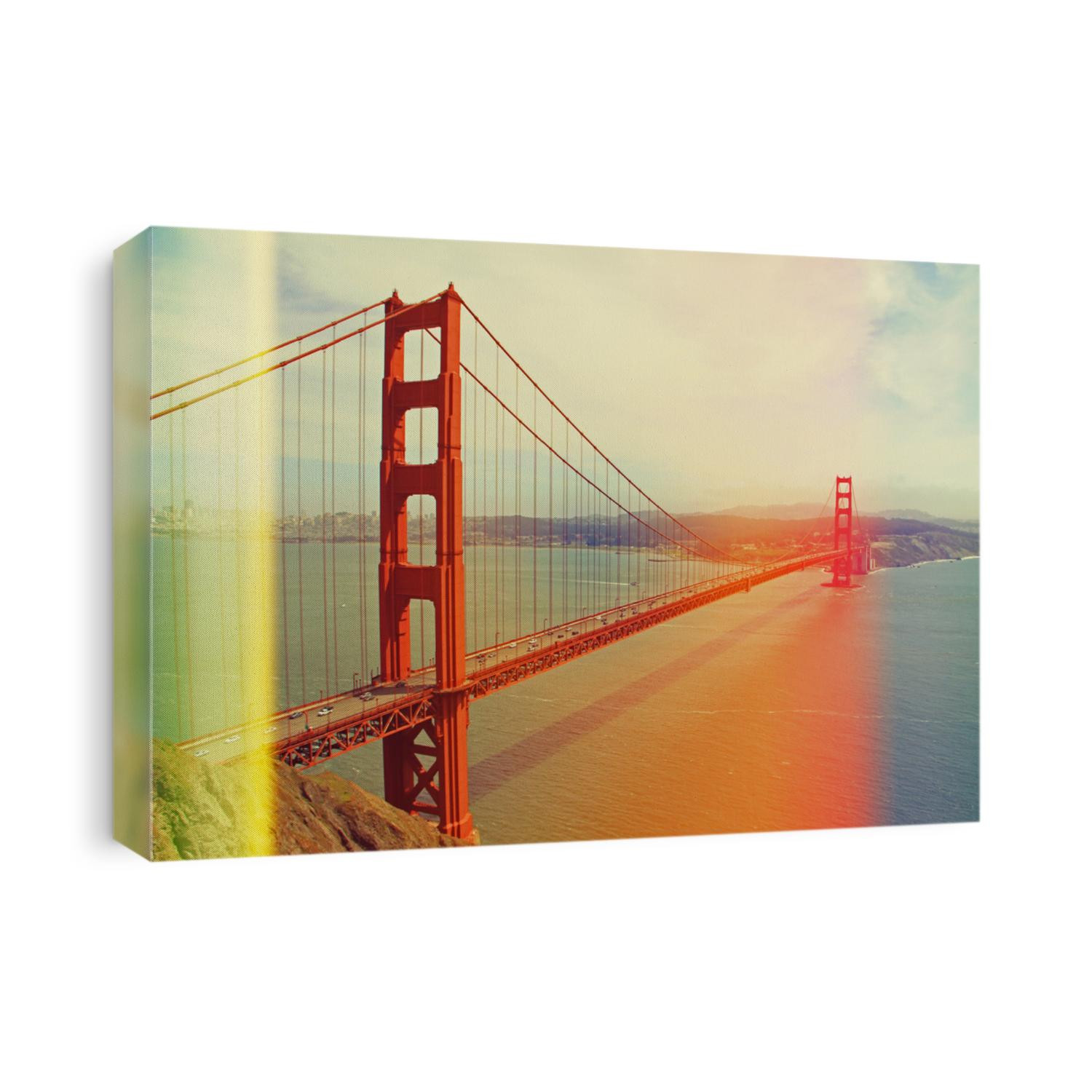 Golden Gate Bridge in San Francisco with style of painting.