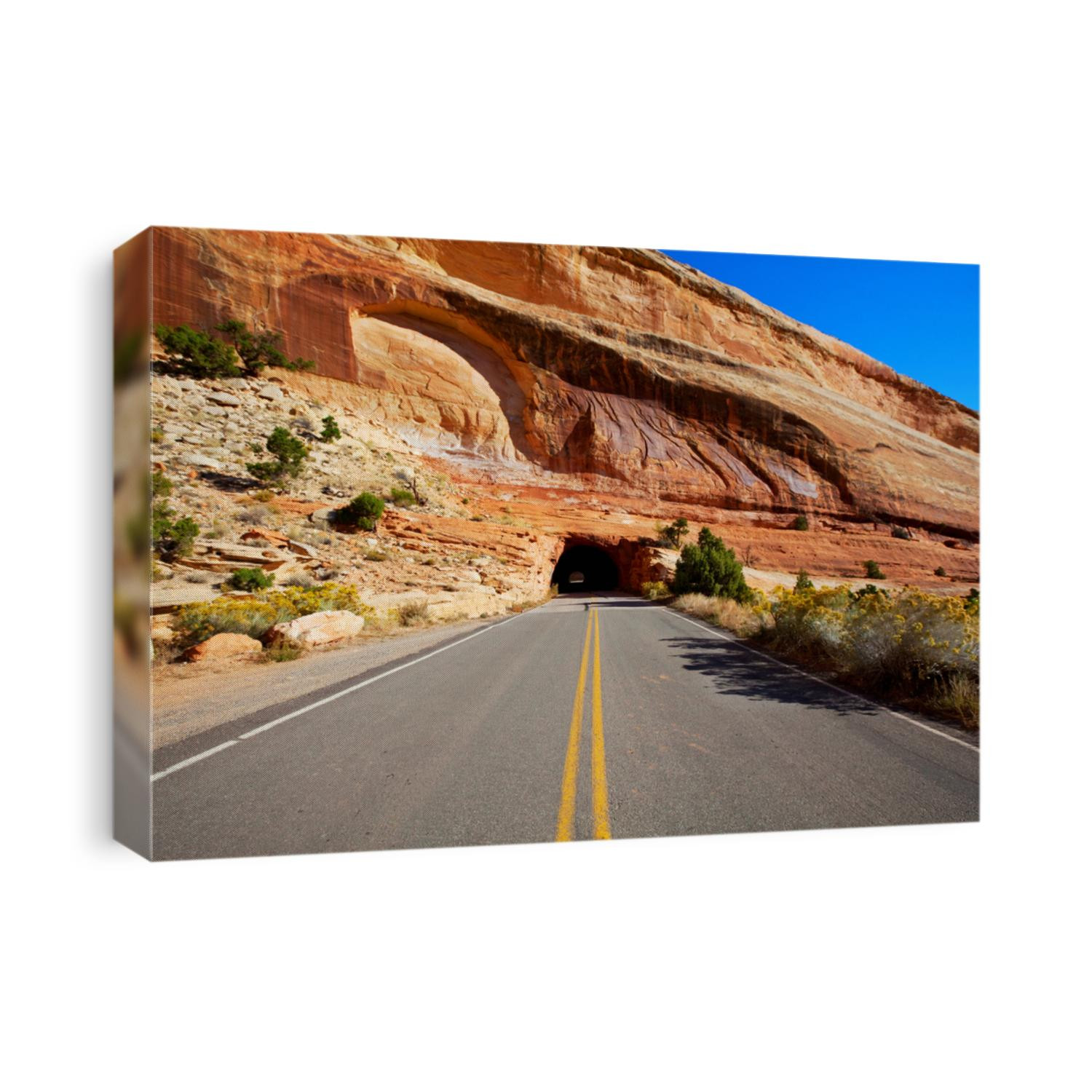 Scenic road in the mountains. Travel background.