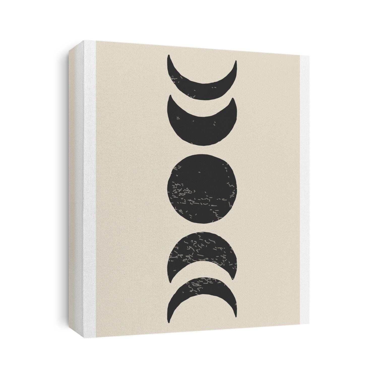 Trendy Moon Phases abstract contemporary aesthetic poster, wall art decor, mid century modern minimalist art print background, organic shapes, magic concept