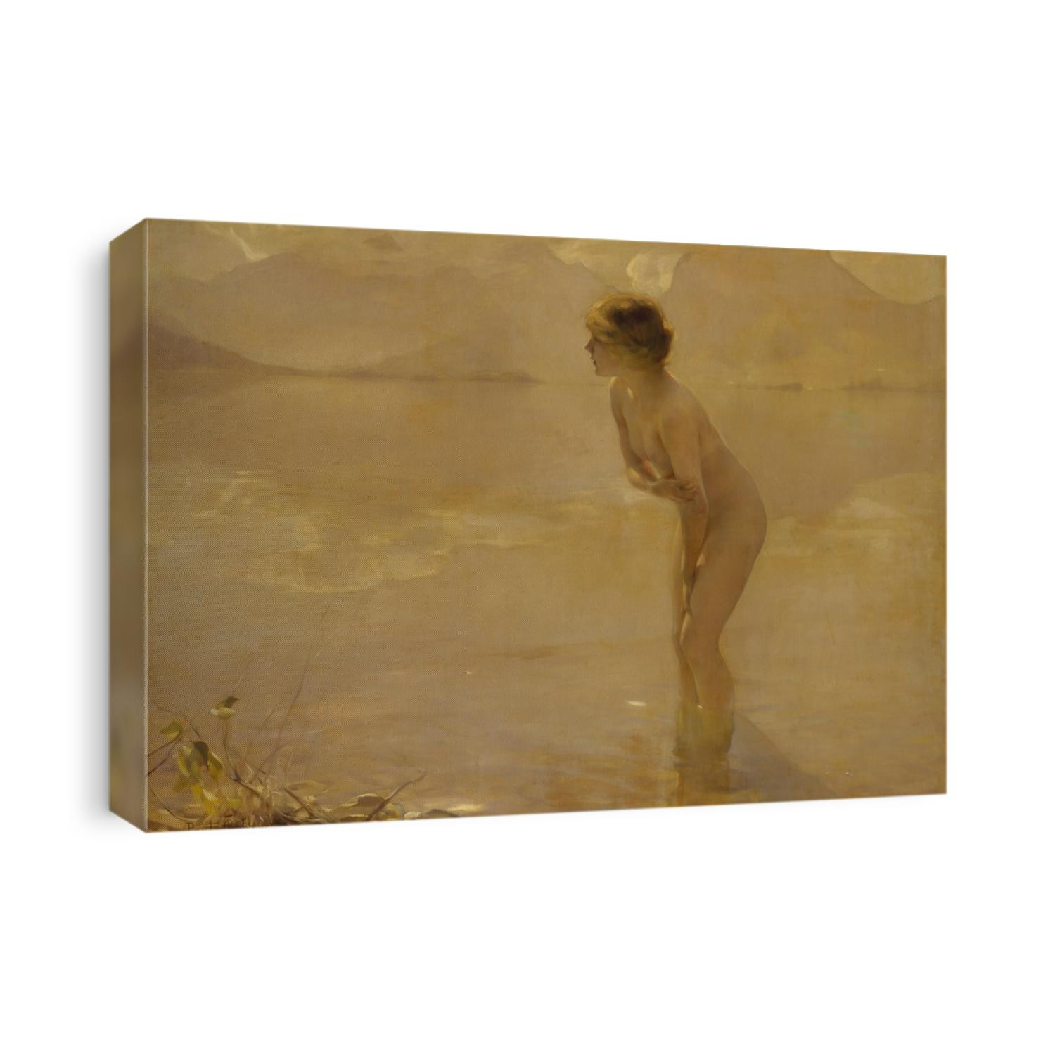SEPTEMBER MORN, by Paul Chabas, 1912, French realist painting, oil on canvas. When exhibited in the New York in 1913, it was declared immoral by Anthony Comstock, leader of the New York Society for th