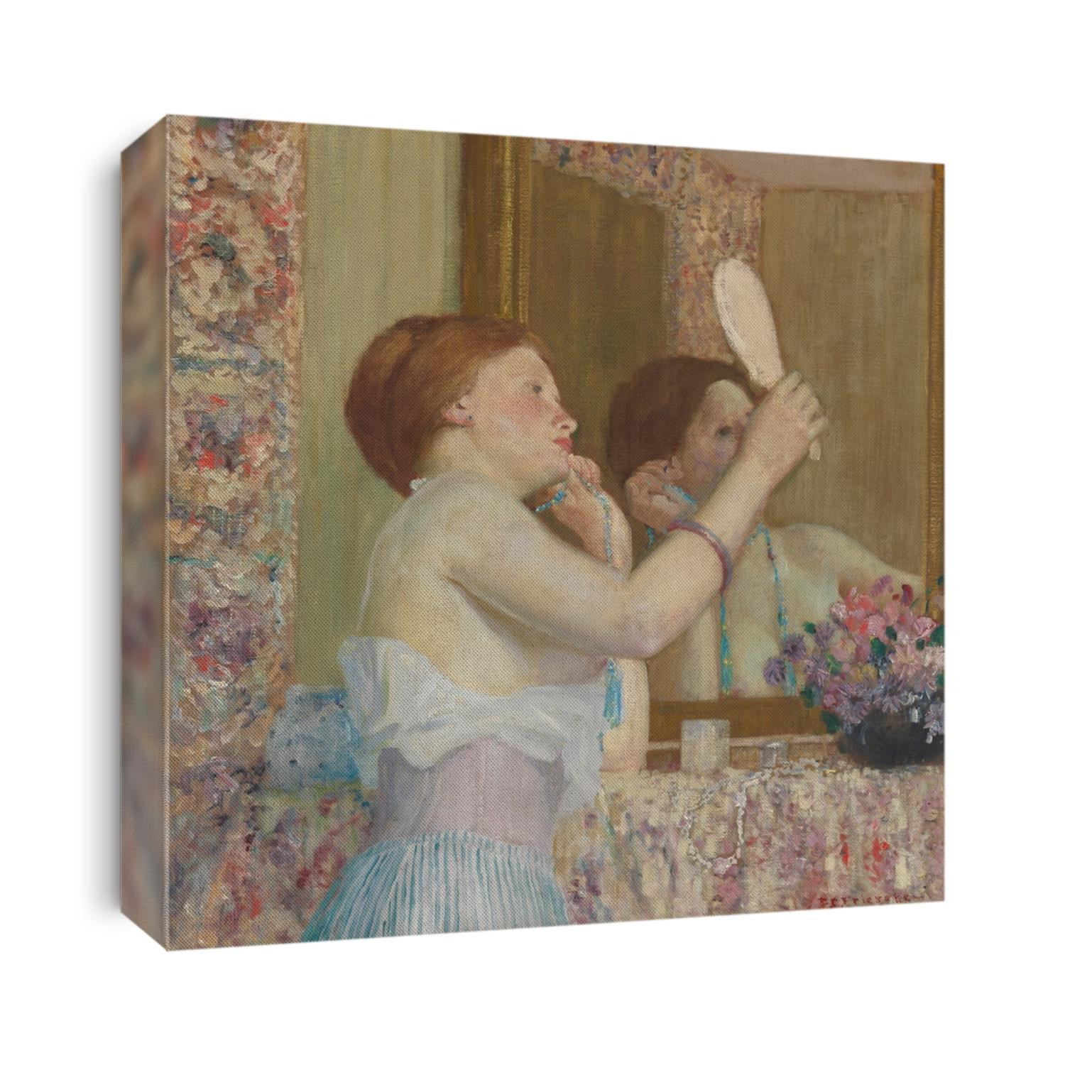 WOMAN WITH A MIRROR, By Frederick Carl Frieseke, 1911, American