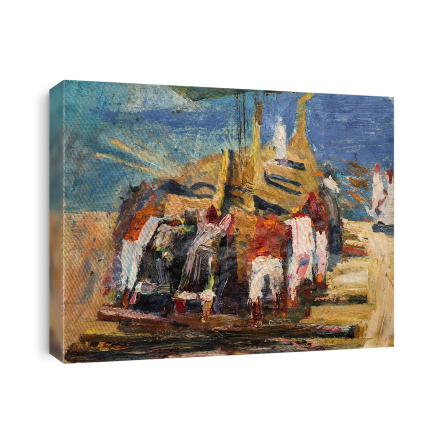 landscape, oil painting, hand made