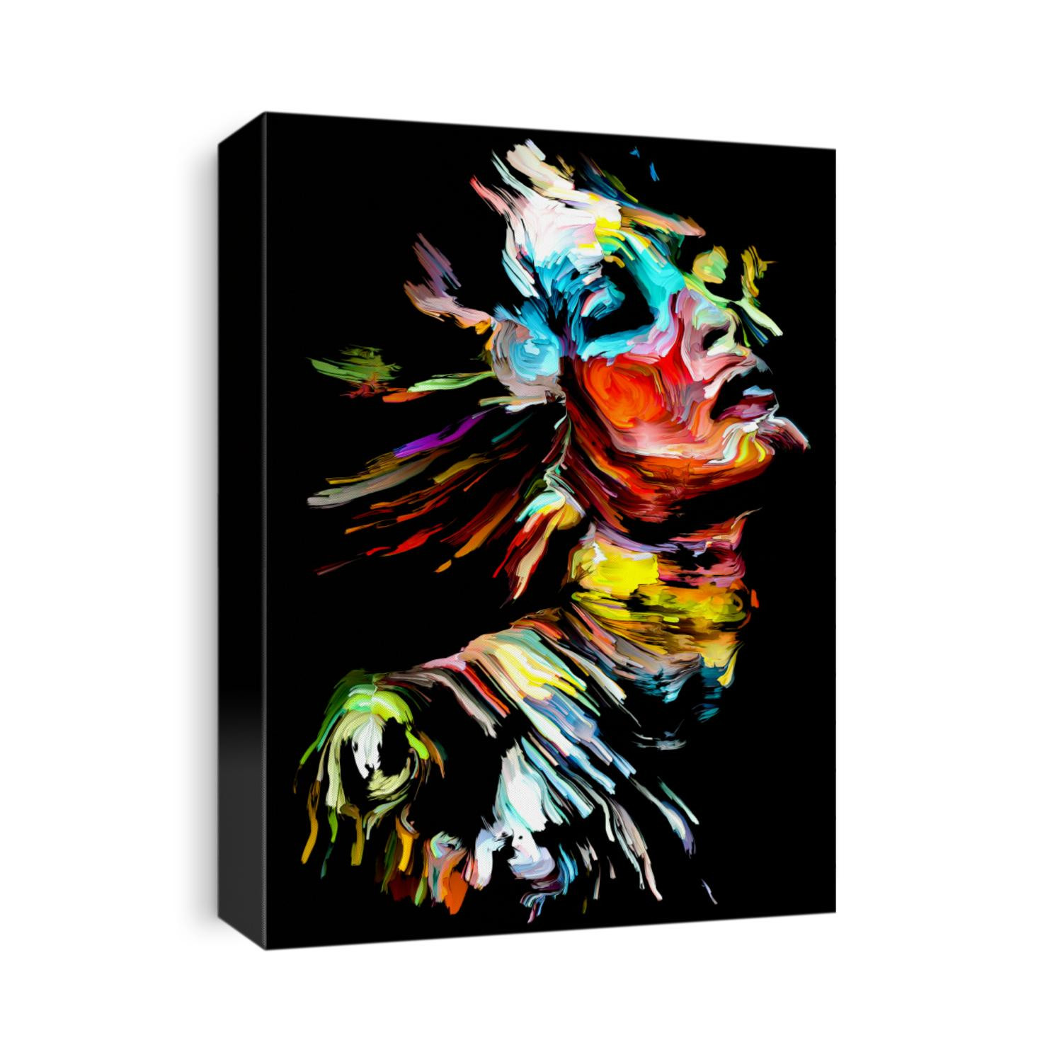 Rich Color Paint series. Abstract portrait on the subject of art, energy, creativity and emotion.