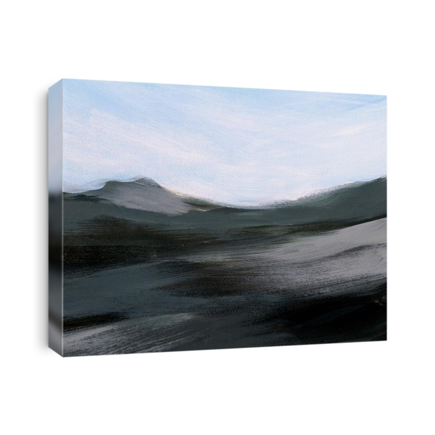 Abstract landscape. Versatile image can apply to a wide range of creative design projects: posters, banners, cards, websites, wallpapers, magazines. Acrylic on paper.