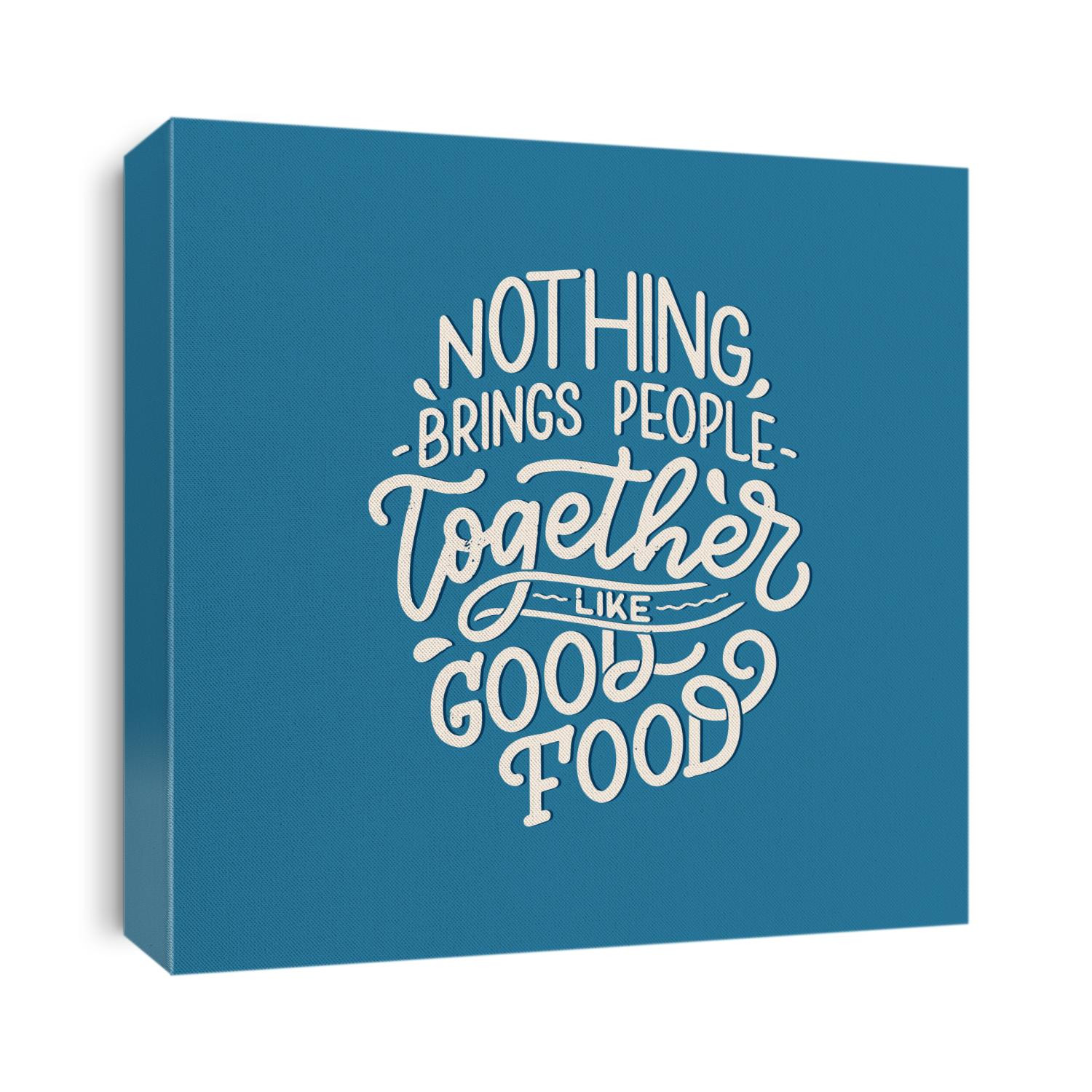 Card with hand drawn unique typography design element for greeting cards, decoration, prints and posters. Handwritten lettering quote about food and cooking. Vector illustration