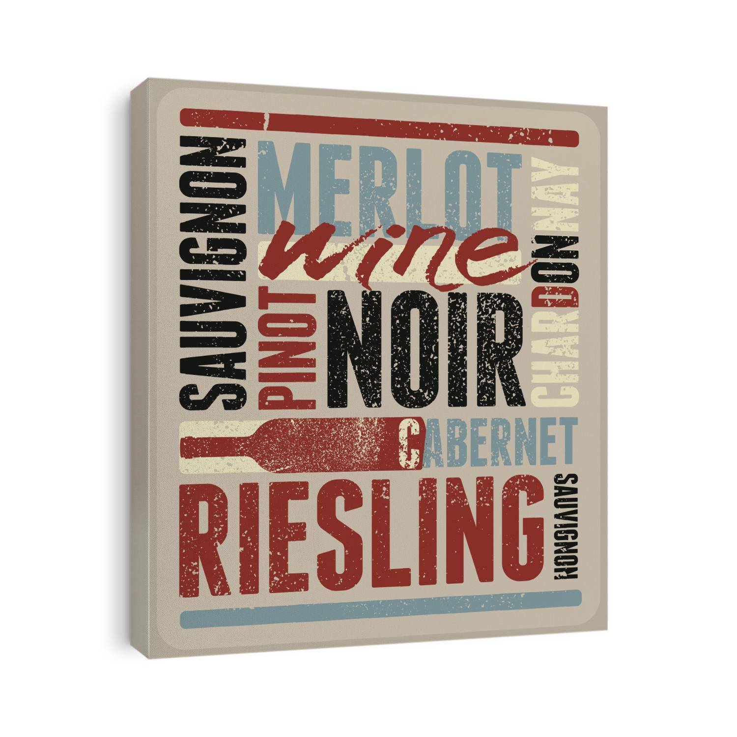 Wine typographical vintage style grunge poster design. Retro vector illustration.