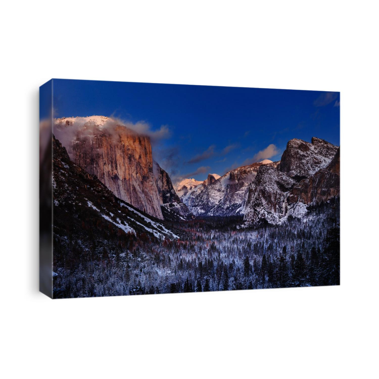 Yosemite Valley during blue hour